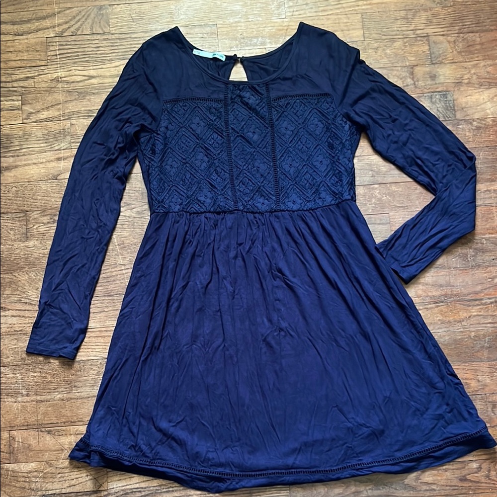 Navy Long Sleeve Dress
